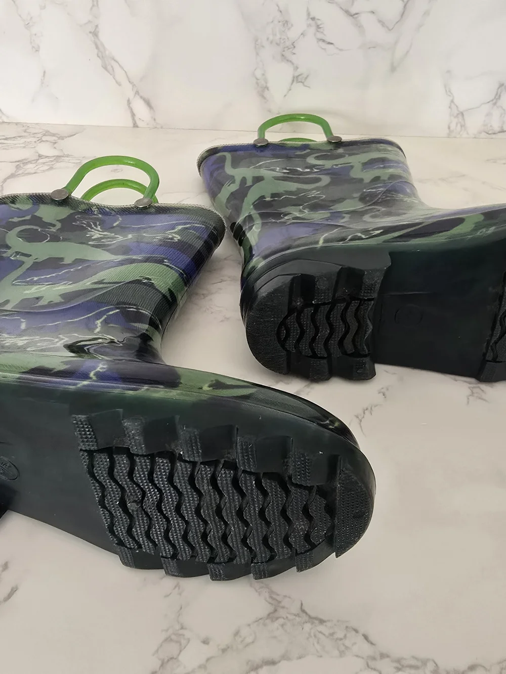 Members Mark Kids Light-Up Dinosaur Rain Boots with Pull Handles - Size 9/10
